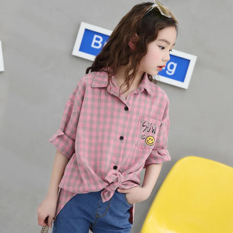 Одежда для маленьких девочек Новинка Весна 2018 свободная рубашка детская