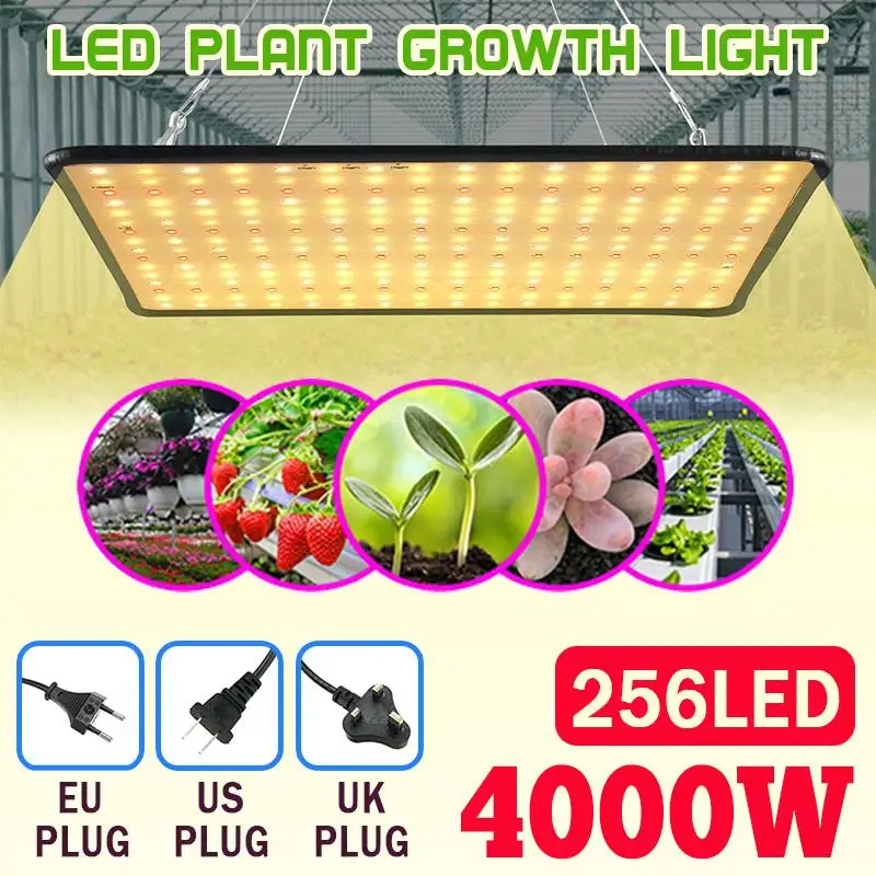 

4000W 256 LED Growth Lamp For Plants Led Grow Light Full Spectrum Phyto Lamp Fitolampy Indoor Herbs Light For Greenhouse Grow