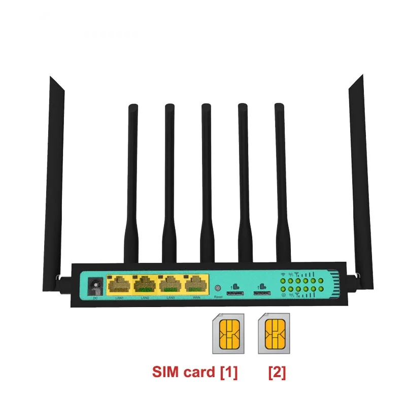 

3g 4g lte Modem wi fi router with dual sim card slot 300Mbps long range access point vpn router for outdoor car home industry