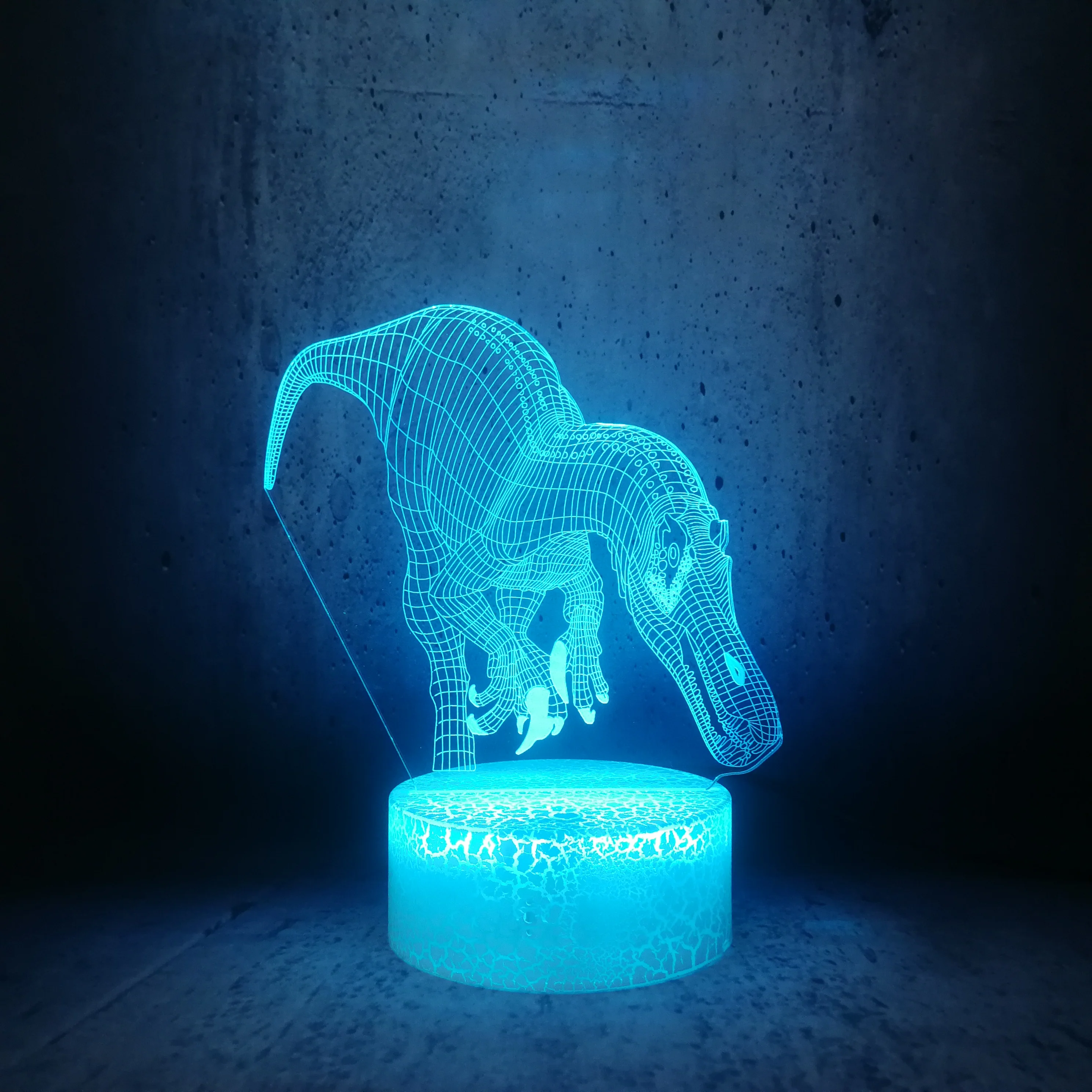 3D Светодиодная лампа серии динозавр Велоцираптор визуальные огни огромный