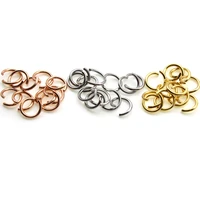 100pcs stainless steel rose gold open jump rings split ring connector fit diy necklace bracelets chains jewelry making materials