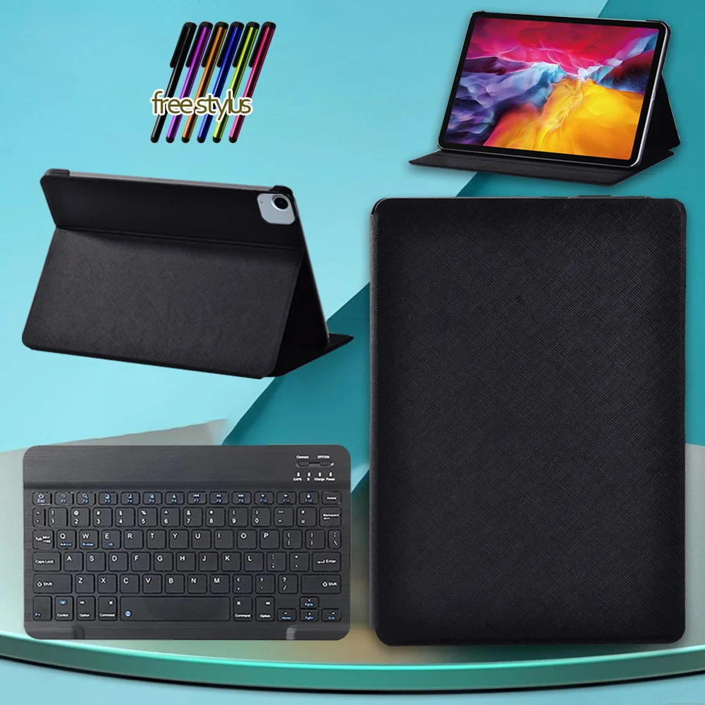 

Чехол-накладка для Apple IPad Pro, 11/IPad Air 4, 10,8 дюйма, из искусственной кожи, с подставкой, с беспроводной Bluetooth-клавиатурой и стилусом
