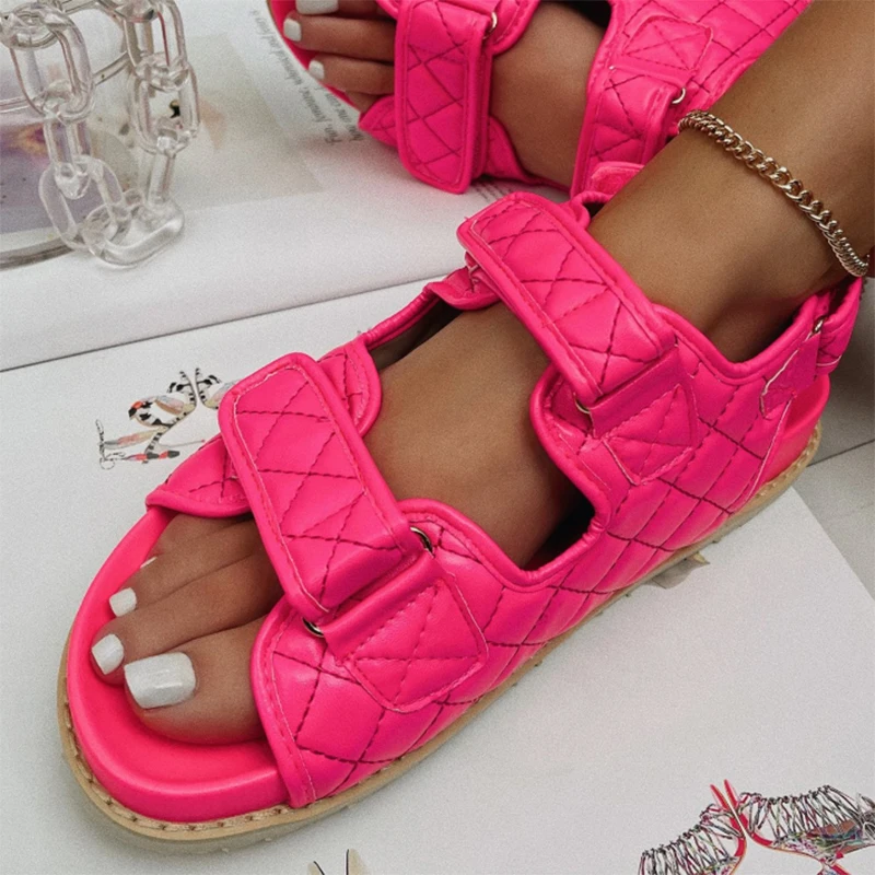

2021 sandals women sandals gladiator sandals women high quality ladies shoes summer velcro platform sandals