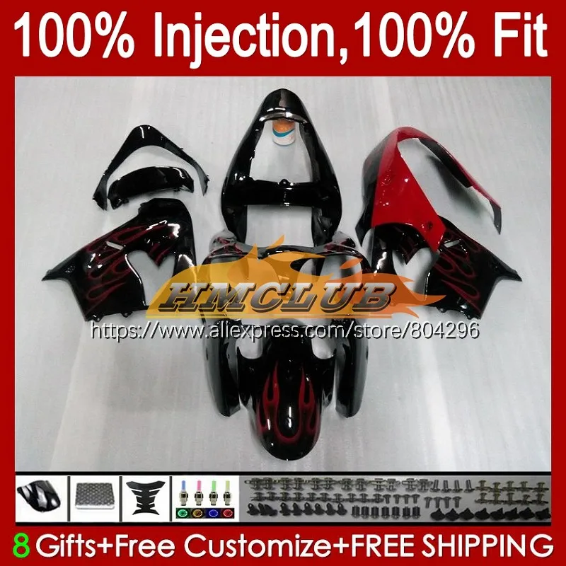 

Инъекционные боди для KAWASAKI ZX Red flames hot 9 R 900 CC 900CC ZX9R 00 01 82No.3 ZX9 R ZX 9R ZX900 ZX-9R 2000 2001 OEM обтекатели