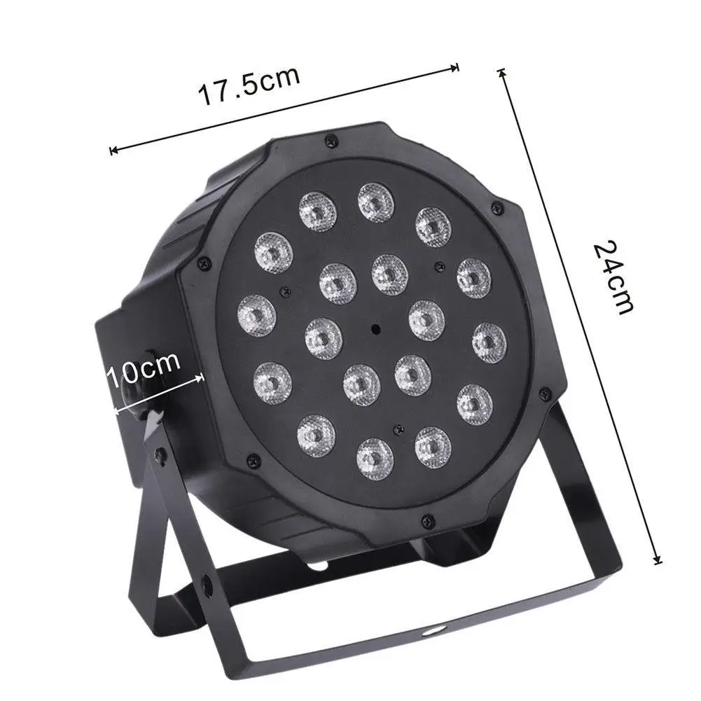 Профессиональный Сценический светильник 18 LED PAR прожектор со светодиодами RGB DMX512