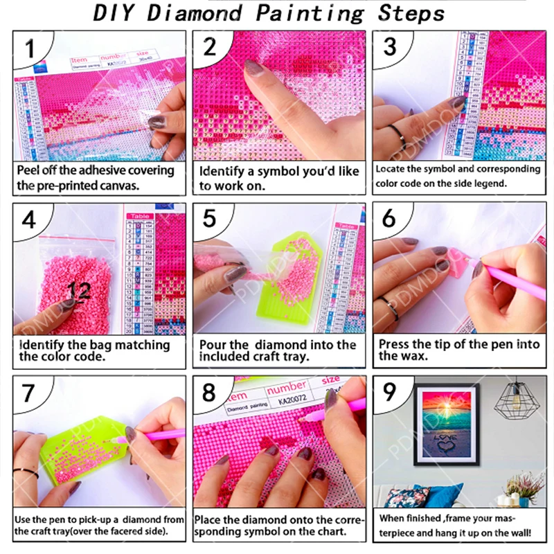 

ARMYQZ 5D DIY Diamond Painting Landscape Bubble Full Drill Mosaic Scenery Embroidery Cross Stitch Art Craft Home Room Decoration