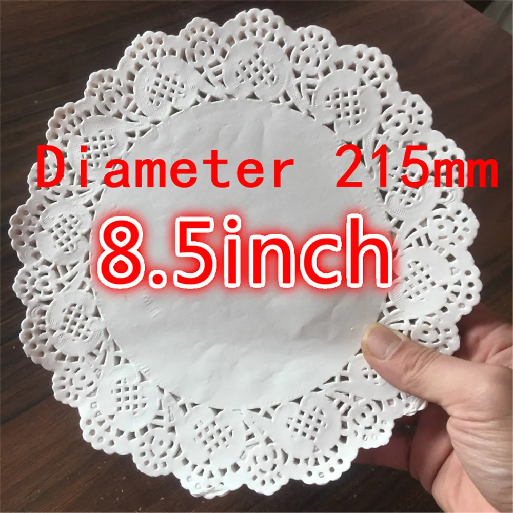 

100pcs 8.5inch 9color Gold Pink Blue Red Round Diameter 215mm Paper Lace Doilies Placemat for Christmas Wedding Party Decoration