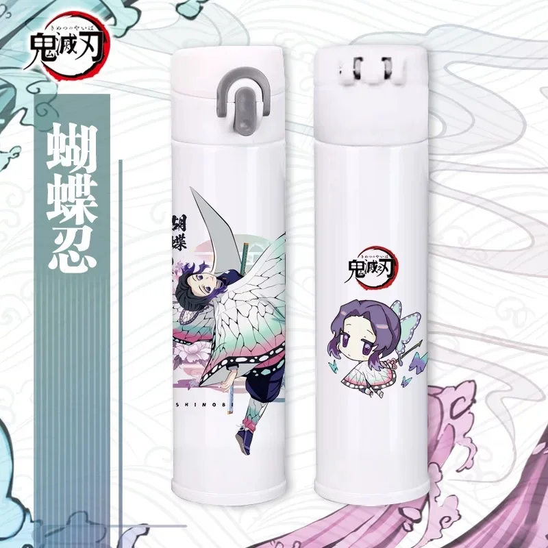 Anime dos desenhos animados jogo demônio slayer copo de vácuo kimetsu não yaiba cosplay garrafa térmica vácuo garrafa de café caneca de chá garrafa de água presente personalizado