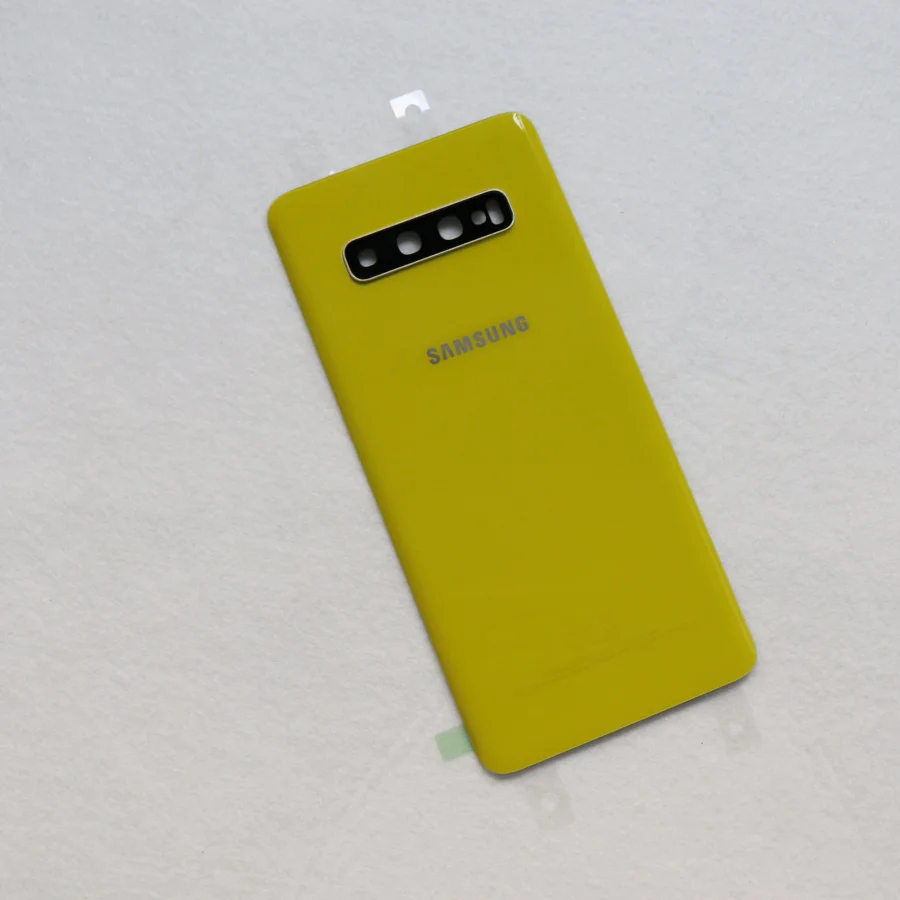 Стеклянная задняя крышка для батареи S10 для samsung Galaxy S10 Plus G973 G973F G975 S10e G970 Крышка корпуса задней двери наклейка