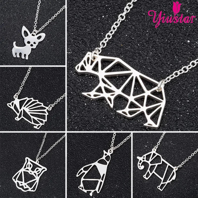 Новинка модное Золотое Элегантное ожерелье с подвеской в виде собаки единорога
