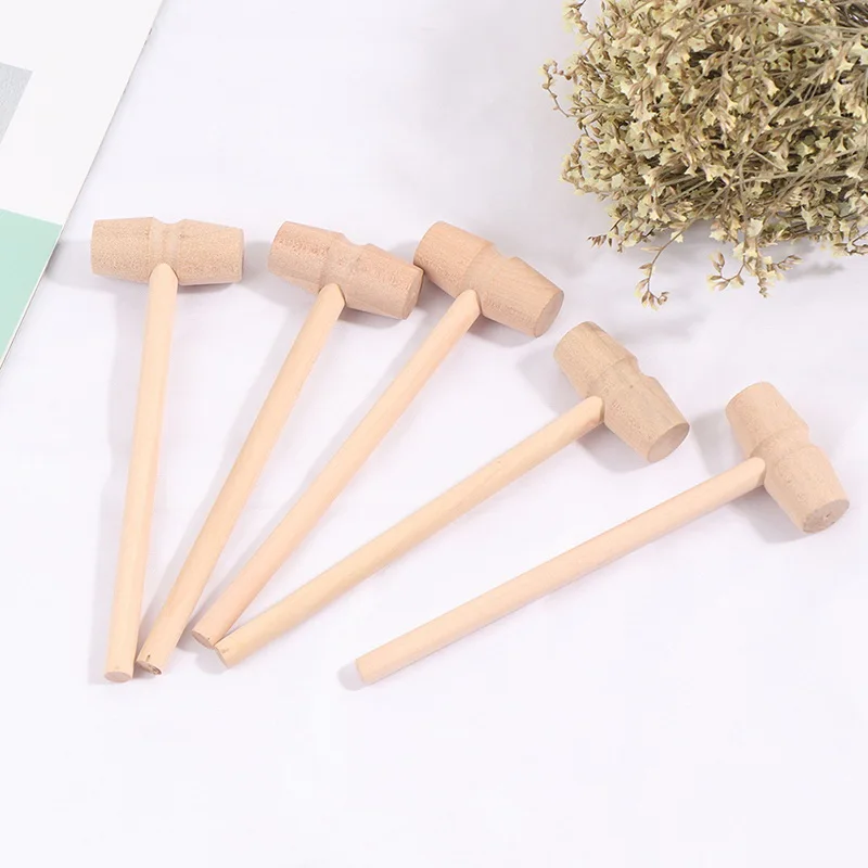 

Hot! 5Pcs Wooden Hammer Mallet Carving Tool Leather Craft Jewelry Making Hammers Hand Tools