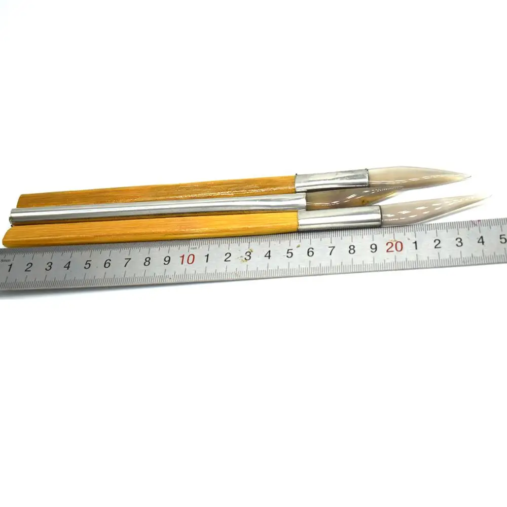 Полировочный нож с бамбуковой ручкой инструмент для полировки агатов золота и