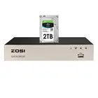 Видеорегистратор ZOSI, H.265 +, 4 в 1, 8 каналов, TVI DVR, 1080P, цифровой видеорегистратор, HDMI, поддержка iPhone, Android, телефона