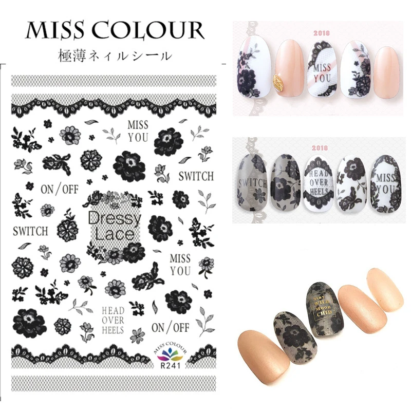 

Japanese-Style 3D Exhibition Magazine New Blooming Camellia Plaid Houndstooth English Nail Sticker Paper Network Red Nail Decals