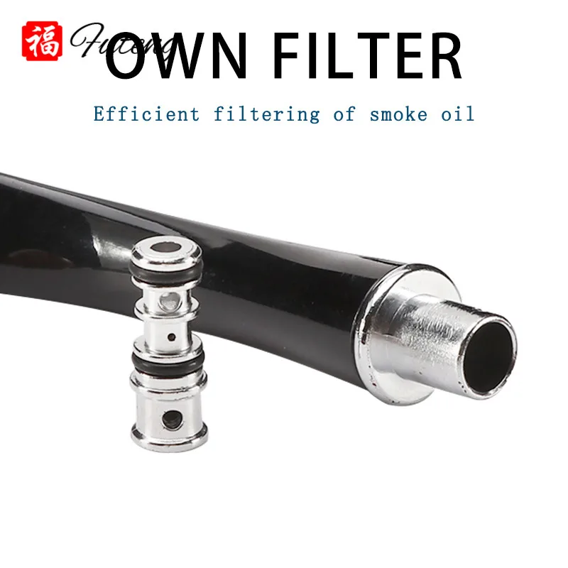 Новый древесины смолы труба дымохода фильтр долгого курения трубки для табака