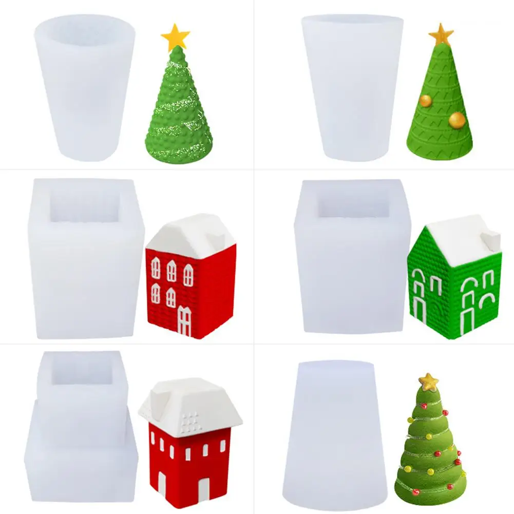 Силиконовые формы для рождественской елки свечей мыла выпечки самостоятельного