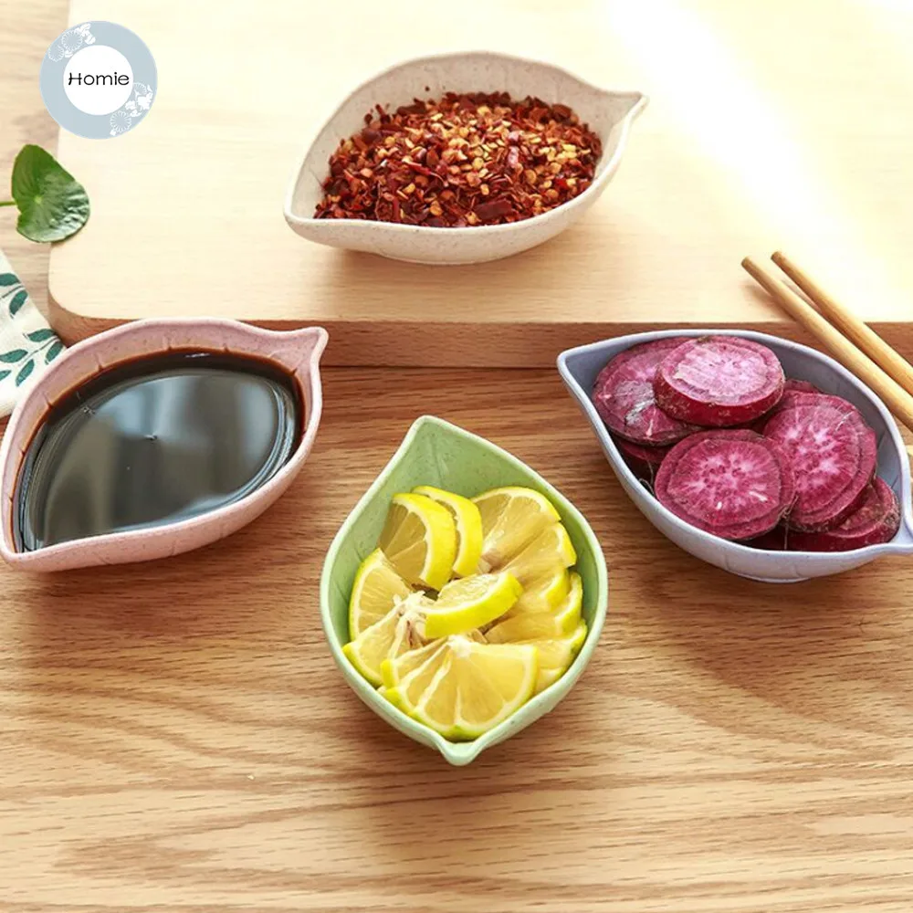 Homies спортивная 4 шт./компл. пшеничной соломы тарелка для соевого соуса