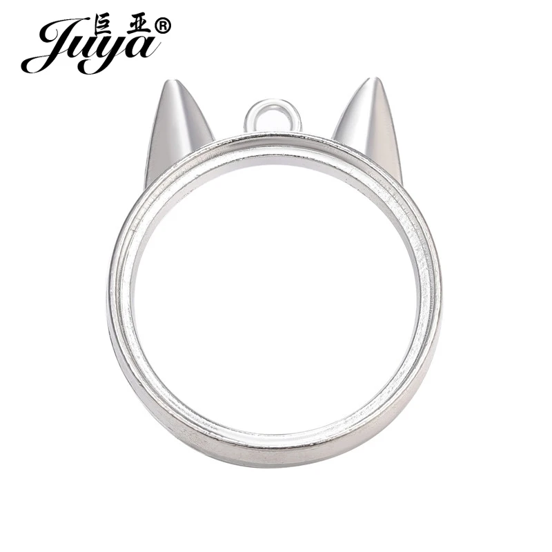 

JUYA 5 шт./лот 30 мм Милая круглая двухсторонняя основа кабошона для подвесного ожерелья DIY Аксессуары для изготовления ювелирных изделий ручно...