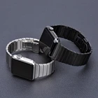 Ремешок из нержавеющей стали для Apple Watch band 44 мм 40 мм, металлический браслет-бабочка для iWatch band 42 мм38 мм, Apple watch Series 5 4 3 se 6
