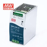 original mean well sdr 240 24 meanwell dc 24v 10a 240w single output industrial din rail with pfc function power supply