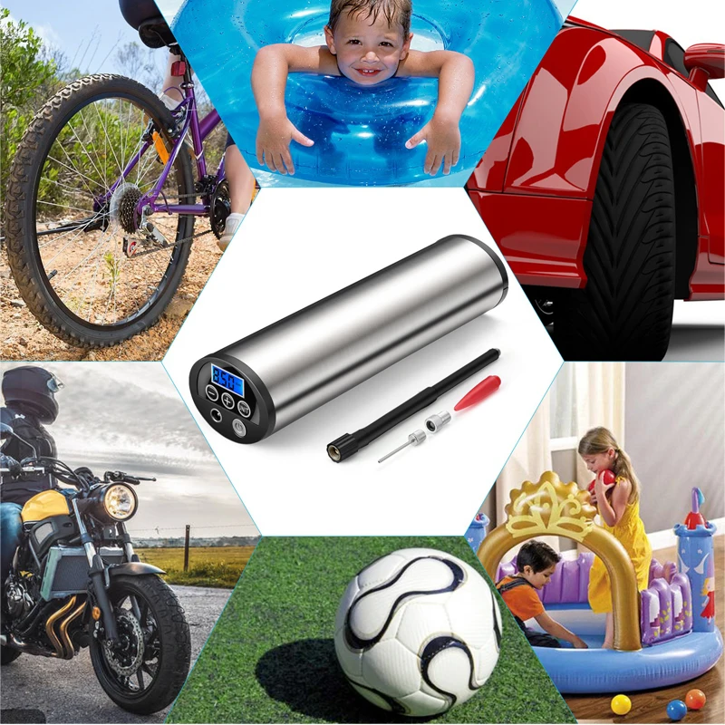 Precio YASOKRO-Mini Compresor De Aire Portátil Para Inflar Neumáticos, Bomba De Aire Recargable De 12V Y 150PSI Para Bolas De Bicicleta Y Coche