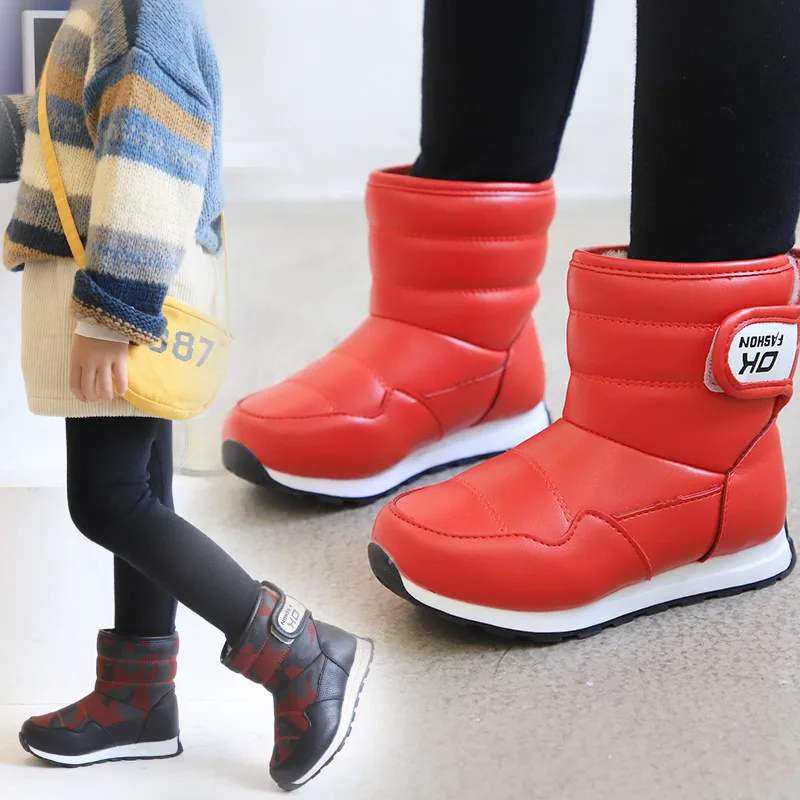 Новинка 2019 года детские зимние ботинки теплые модные плюшевые для