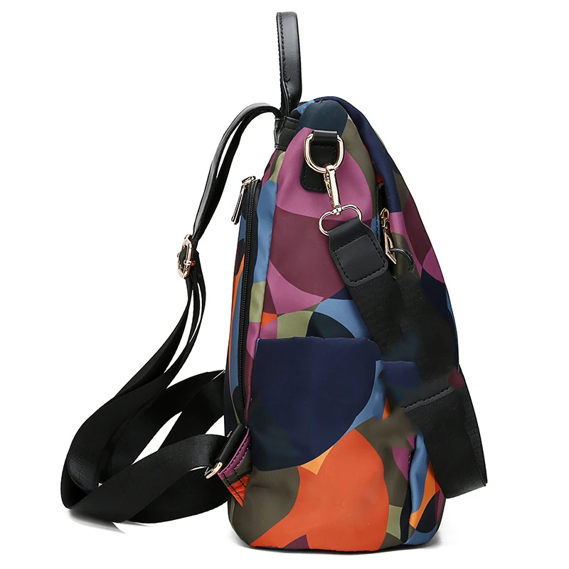 

Newly Cool Retro Multi-Functional Backpack Large Capacity Nylon Backpack Women Travel Shopping m99