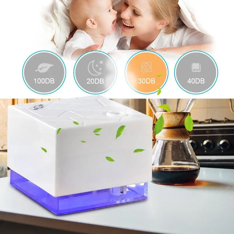 

Ultrasonic Humidifier LED Blue Light Night Lamp Aroma Essential Oil Diffuser Mini Air Purifier Mist Maker for Office Home
