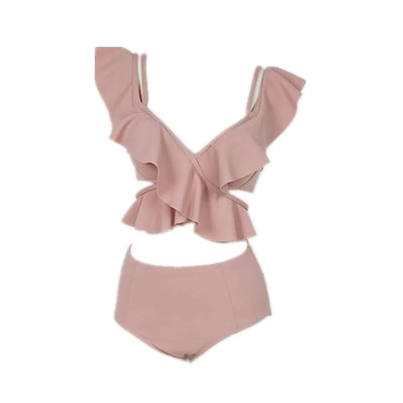 

In The Wind 2020 New High Waist Bikini Swimwear Women Swimsuit Push Up Bikinis Women Bathing Suit Biquini Ruffle Summer Bikini