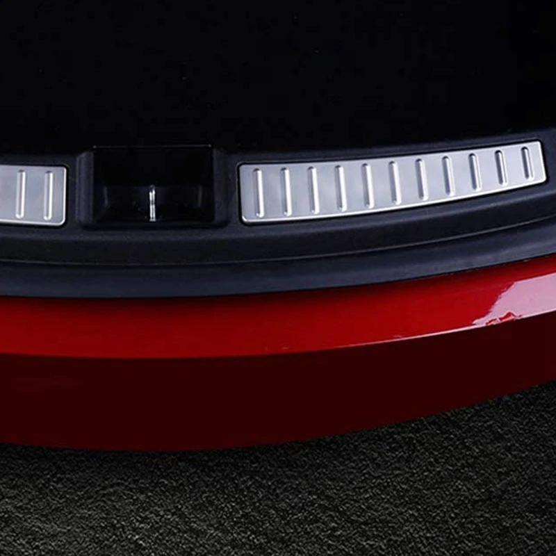 

Car Auto Accessories Rear Boot Trunk Inner Bumper Protector Guard Sill Plate Cover for Tesla Model S