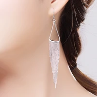 sa silverage bohemian temperament retro style 925 sterling silver tassel earrings long female european and american
