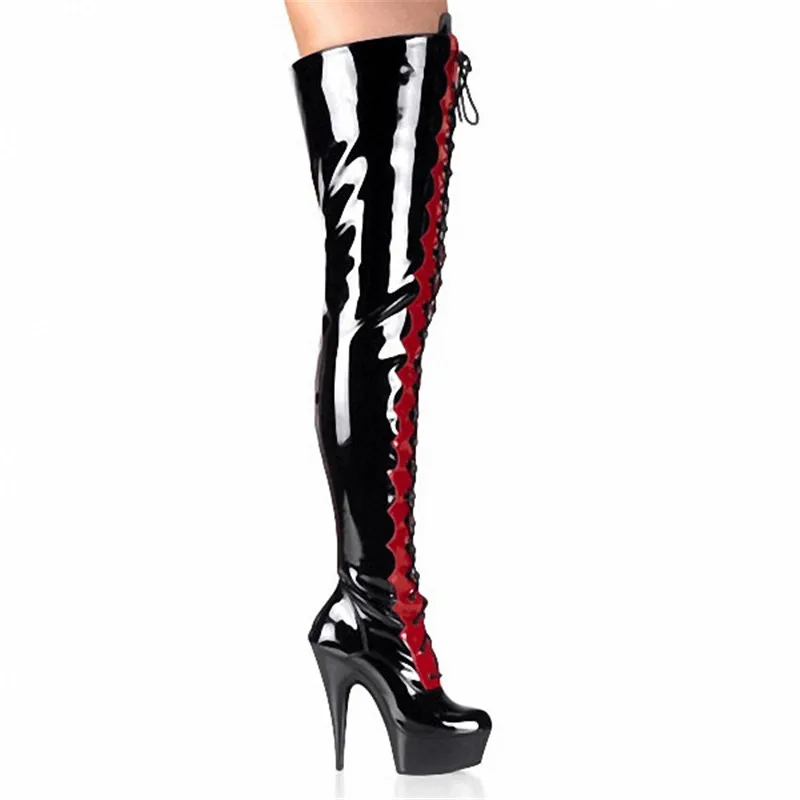 Новинка Обувь на платформе и высоком каблуке 15 см Тайваньские вечерние Сапоги