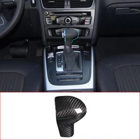 for audi a4 b9 a5 a6 c7 a7 q5 q7 s6 s7 12 18 100 real carbon fiber speed gear shift head cover trim protection car accessories