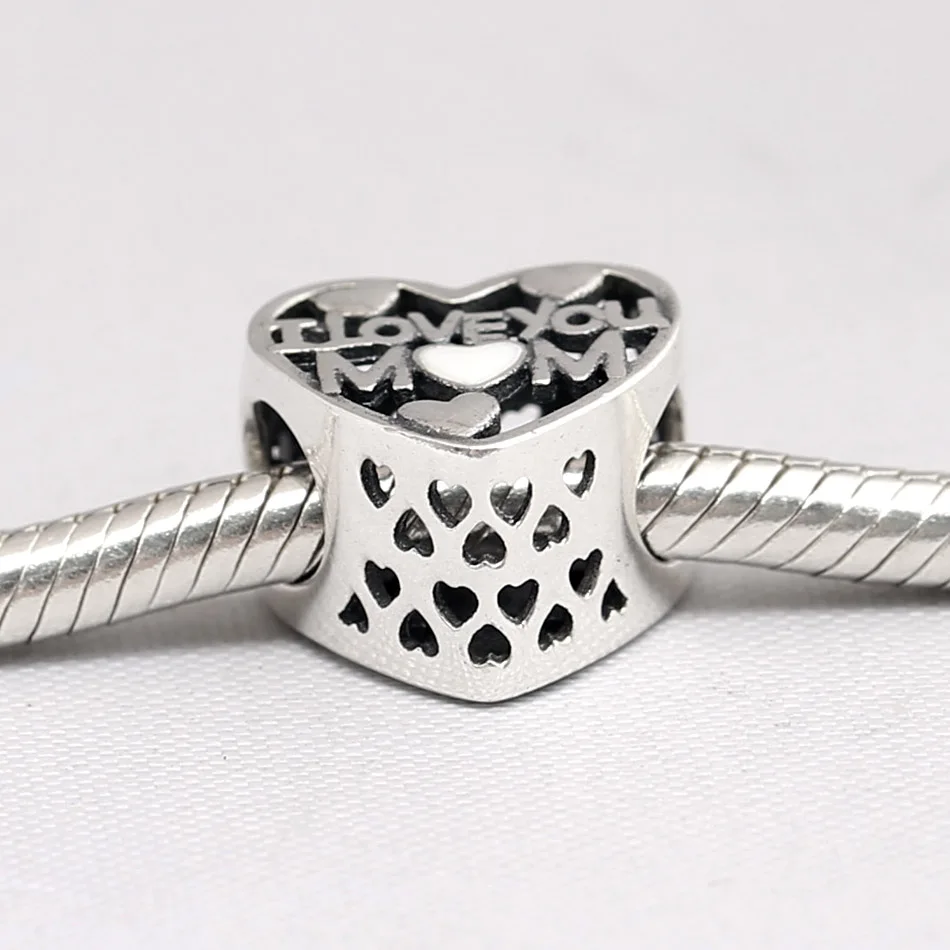 Оригинальные винтажные ажурные бусины Я люблю тебя мама подходят для женского