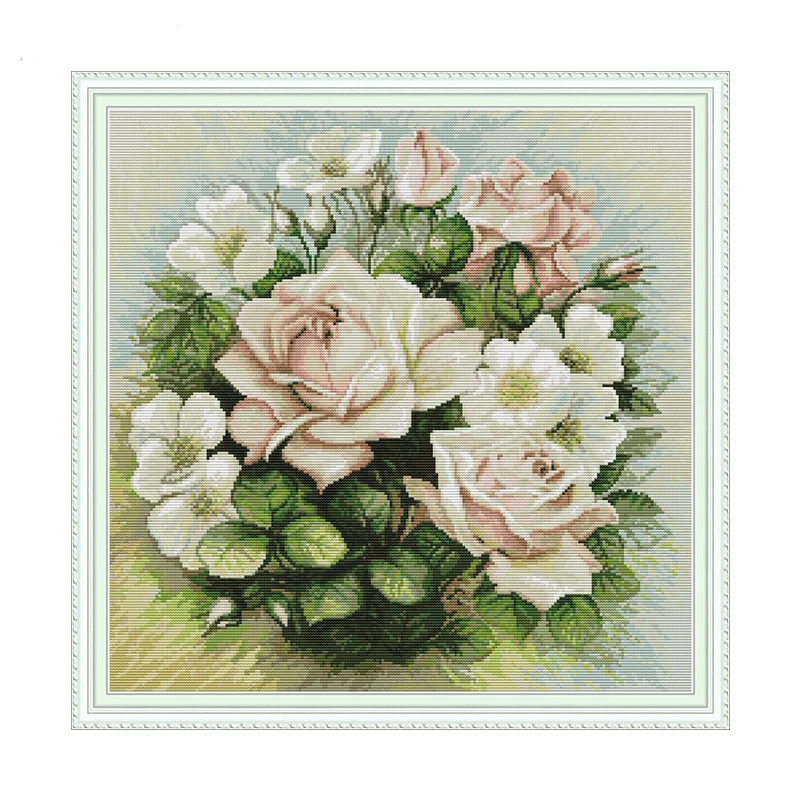 Joy Sunday картина маслом цветы вышивка крестом цветы наборы для вышивания наборы Сделай Сам Рукоделие Aida холст DMC Вышивка крестом иглы