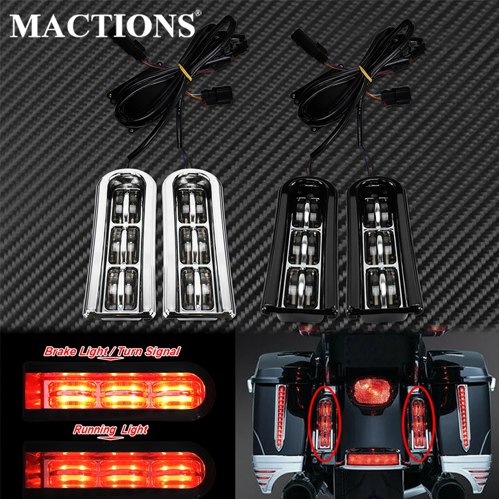 Мотоциклетные светодиодные вставки для сумок с поддержкой заполнителя фонаря заднего хода для Harley Touring Electra Glide Road King CVO 2014-2022 гг. на.