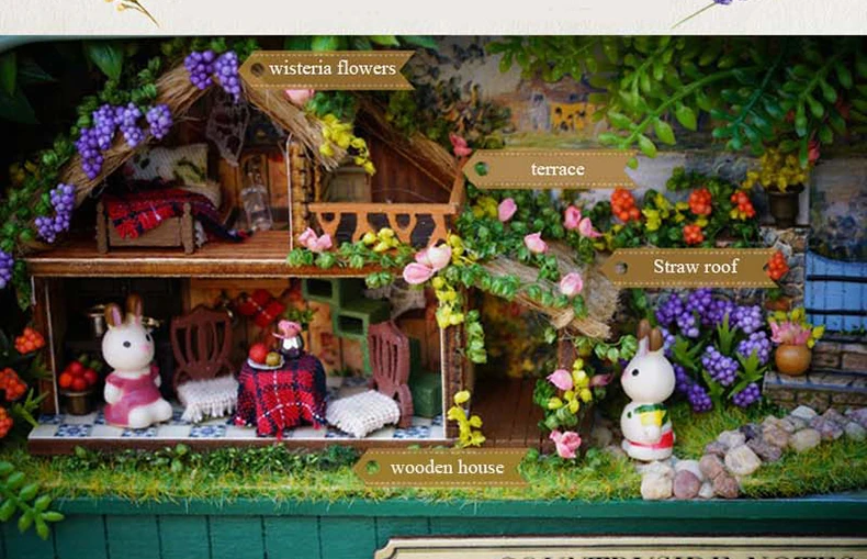 Коробка театр миниатюрная мебель для кукольного дома игрушка DIY миниатюрная кукла домашняя мебель светодиодные игрушки для детей подарок на день рождения V5
