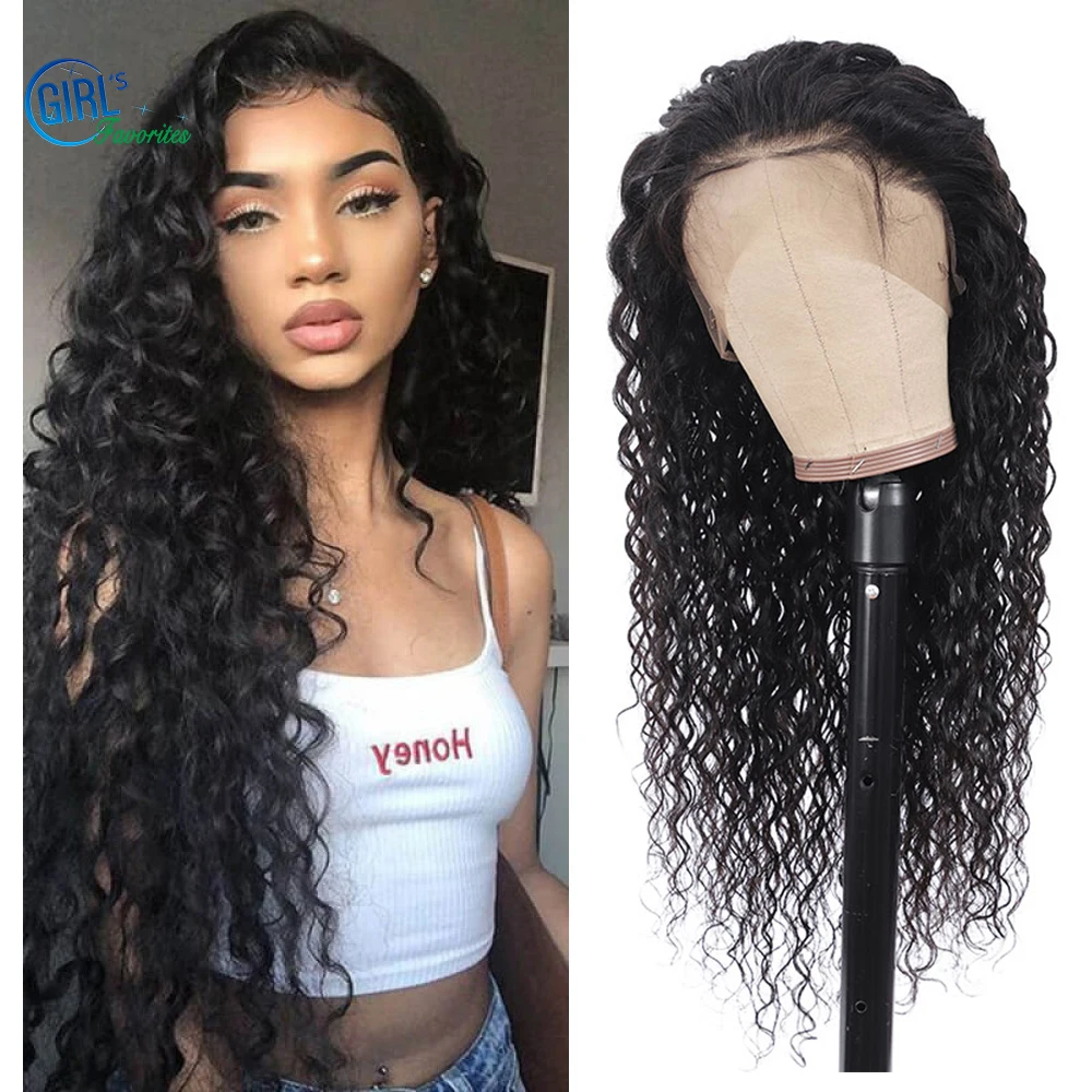 

Human Hair Wigs 13x4 Lace Frontal Wig Water Wave HD Lace Wigs For Black Women Pre Plucked Brazilian Non-Remy Free Shipping