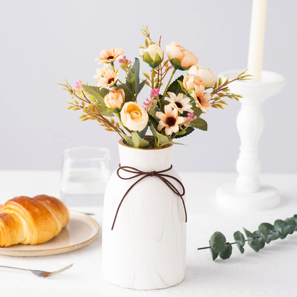 Искусственный Пион из шелка Цветы Букет розовая роза красивые свадебные