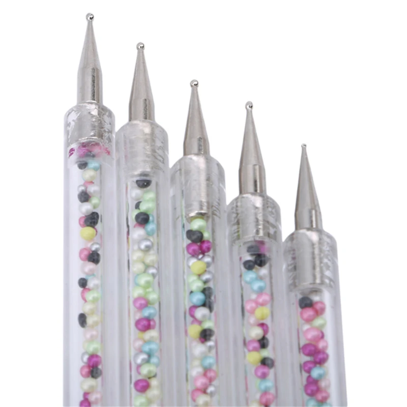 5 шт двухконцевая кристальная ручка для ногтей Дизайн набор раскрашивающая кисть