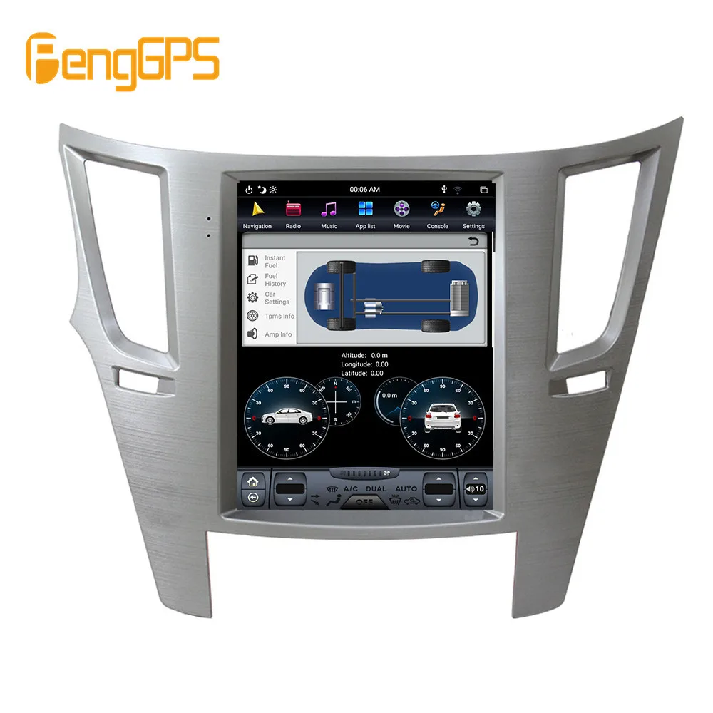 Автомагнитола в стиле Тесла Android 9 PX6 для Subaru Outback 2009-2014 GPS-навигация мультимедиа