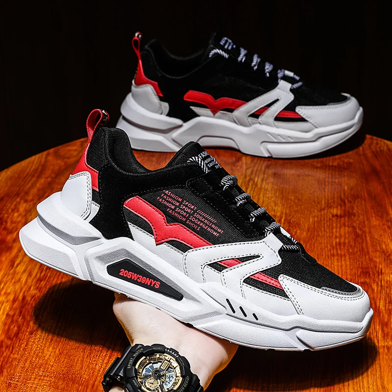 

Vulcanized Shoes New Thick-soled Increased Daddy Shoes Couple Mesh Breathable Sneakers