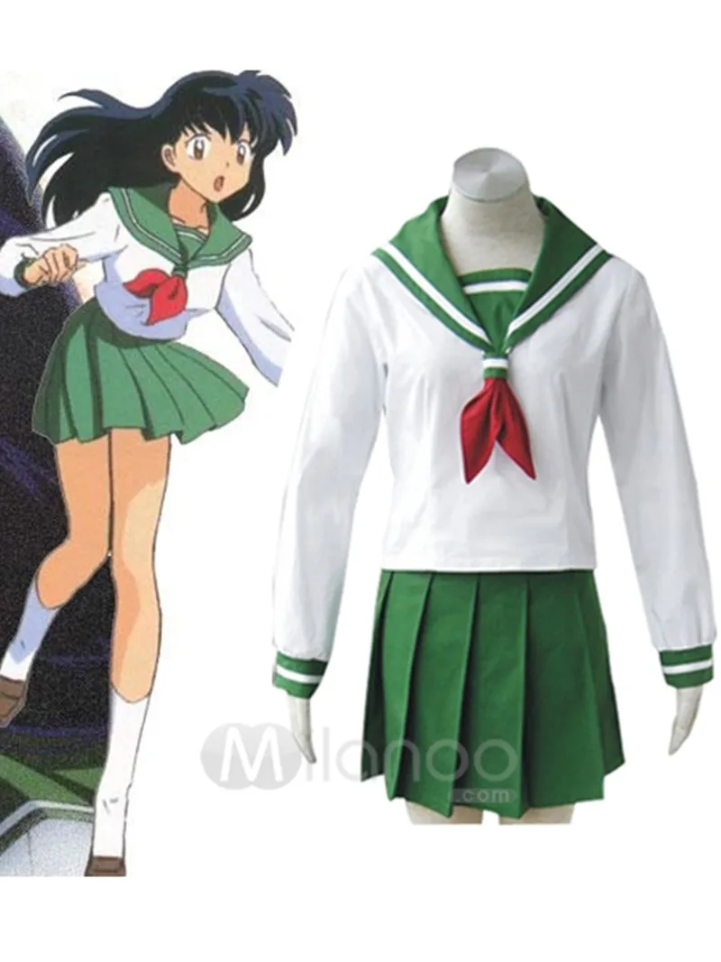Аниме Inuyasha Косплей Higurashi Kagome Японский Школьный комплект униформы Cos