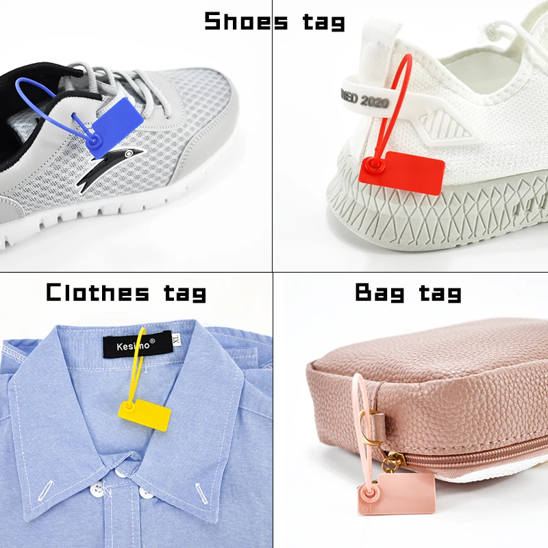 

100pcs Free Custom Zip-Ties Clothes Logo Tags Tamper Proof Bag Security Seals Shoes Brand Hang Tag Sort Lines Cable Organizer
