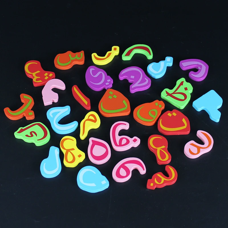 Детский пазл на арабском алфавите Montessori Materials Educational Wooden Toys для малышей с картинками.