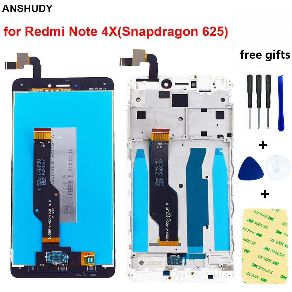 

For Xiaomi redmi note 4X LCD Touch Screen Digitizer Note 4X LCD Assembly For Xiaomi Redmi Note 4X LCD Display Screen Frame