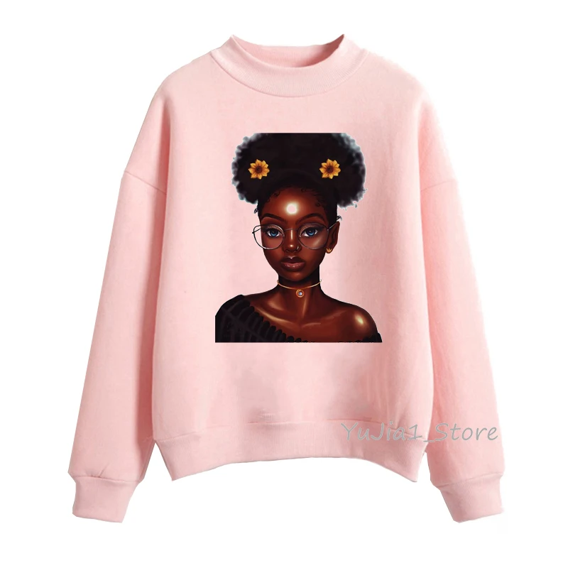 Женская толстовка Melanin Poppin розовая с капюшоном женская одежда красивая черная