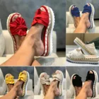 Женские пляжные шлепанцы с бантом, на платформе и каблуке, повседневные тапки, большие размеры, лето 2021