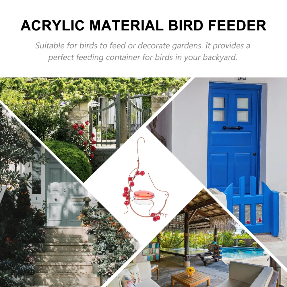 

Garden Bird Feeder Bird Drinking Feeder Exquisite Hanging Tray Ornament