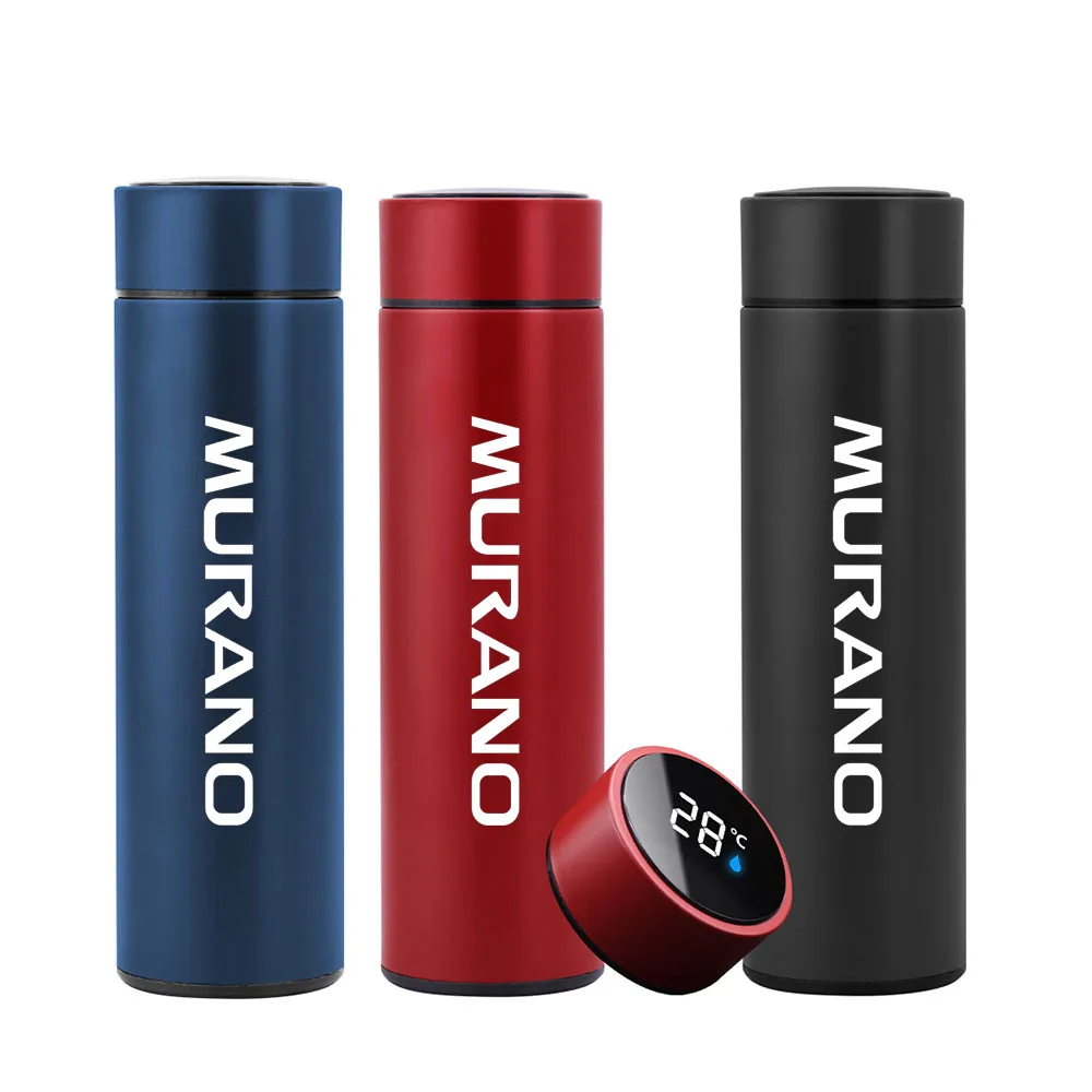 500ml Car Thermos Cup Intelligent Vacuum Flask Temperature Display Smart Water Bottle For Nissan MURANO Car Interior Accessories